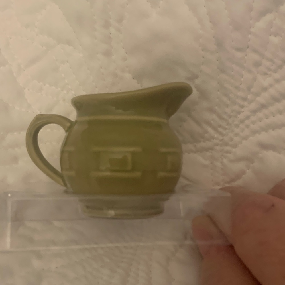 Longaberger Olive Green Miniature Pitcher